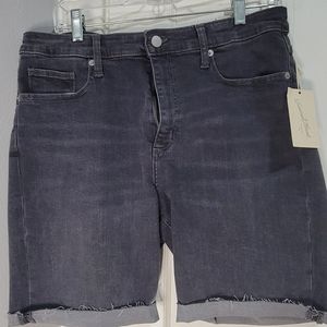 High rish bermuda shorts dark denim